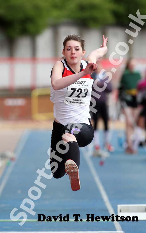 Hannah Pringle (Gateshead Harriers), triple jump, 2012 North Eastern Championships.